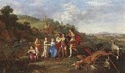 Cornelis van Poelenburch Children of Frederick V Prince Elector of Pfalz and King of Bohemia Sweden oil painting artist